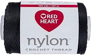 Red Heart Crochet Thread Black Crochet - 1 Pack of 0 - Nylon - Size 18-150 Yards - Knitting/Crochet