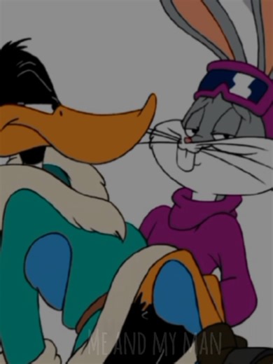 Man, I love them so much! Like, look at this, Bugs carries Daffy so easily, and when he tries to carry Lola, he simply can't even stand up straight. I find this detail interesting, because he can't carry Lola simply because he hasn't gotten used to the way to hold her, but he can carry Daffy because he spent decades doing it and got used to it. It's not my best edit, but I just wanted to leave this detail for some people who also like this ship so much. #bugsxdaffy #baffy #bugsbunny #daffyduck #