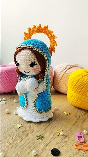La Virgen María más tierna que verás: tutorial amigurumi completo #navidad #virgenmaria #amigurumi