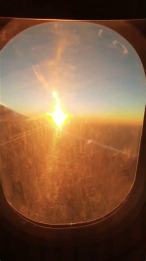 Sunrise view from Flight window, Flying in the SKY