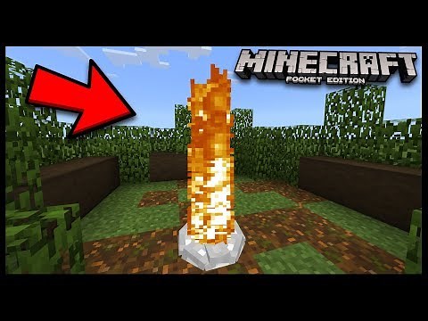 ✔ Minecraft PE : Comment faire un FEU de CAMP RÉALISTE ?! - BETA 1.8.0.11