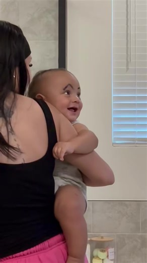 Funny Baby's Eyebrows Caught on Camera