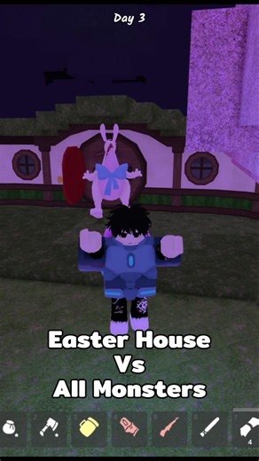 Easter House vs All Monsters 🐰👹in 99 Nights #shorts #roblox #99nightintheforest #99nights #easter