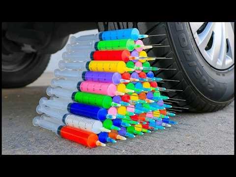 Crushing Experiments! Car vs Giant Crunchy Things | Satisfying ASMR Aplastando con Coche🚗💥