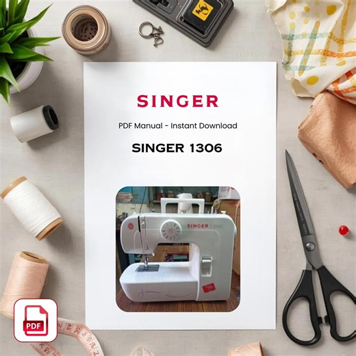 Manuel de la machine à coudre Singer 1306 - Mode d'emploi (téléchargement PDF) - Etsy France