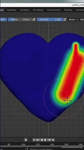 3D Schoko-Herz | Blender 3D Tutorial #short