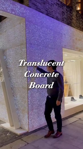 Mark Sun | This is the production process of Translucent Concrete Board. When lit, it glows like stars in the night sky. Light-guiding fibers are... | Instagram