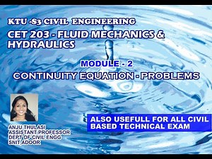 CET203 FM-Module 2-numerical problem ( continuity equation)