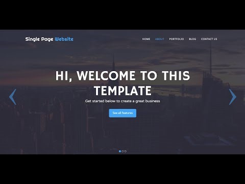 Single Page Website Template In HTML, JS With Source Code | Source Code & Projects