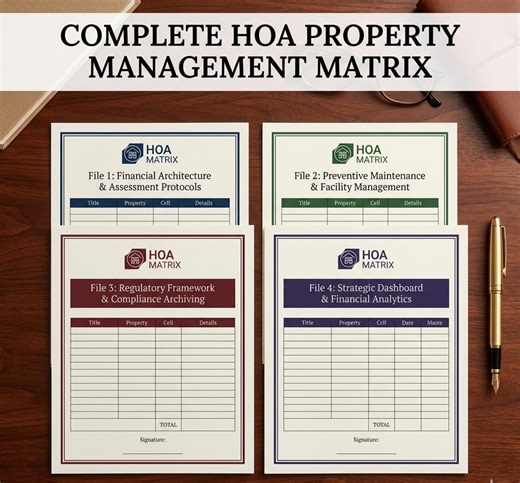 Complete HOA Property Management Matrix: Vintage Field Operations Log & Financial Tracker - Etsy UK