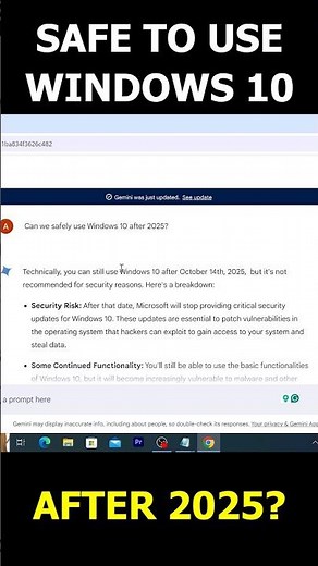 Can we safely use Windows 10 after 2025?