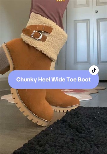 True to Size 😍 Thick Chunky Heel Boot!
