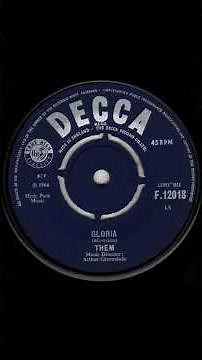 Them - Gloria - UK Decca Records released 1965
