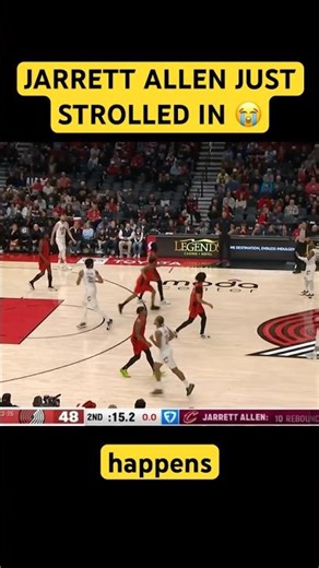 Blazers Just Let Jarrett Allen Walk In 😳 #nbashorts #nbafunny #jarrettallen #cavsnation