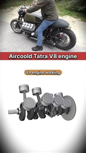 Aircoold Tatra V8 engine working piston optimization 💀➡️
