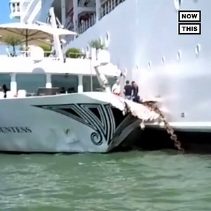 A cruse ship crashed into a tourist boat near this famous Italian attraction, leaving 4 injured | NowThis