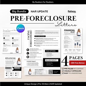 Pre-foreclosure Letter, Foreclosure Realtor Letter, Real Estate Hardship Letter, Seller Relief Letter,canva Pre-foreclosure Letter Templates - Etsy