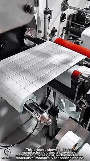 Roll Label Manufacturing Work Tool with Converting Machine #worktool
