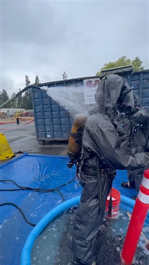 2.9K views · 37 reactions |  Hazmat Training for #Academy59!  Recruits suited up and experienced an overview of the decontamination process. 什 This occurs after an incident in which firefighters were exposed to contaminants. | Orange County Fire Authority | Facebook