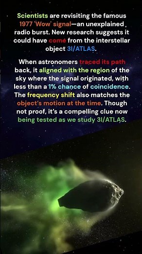 1977 WOW Signal Linked to Interstellar 3I ATLAS? Avi Loeb’s Bold Claim!