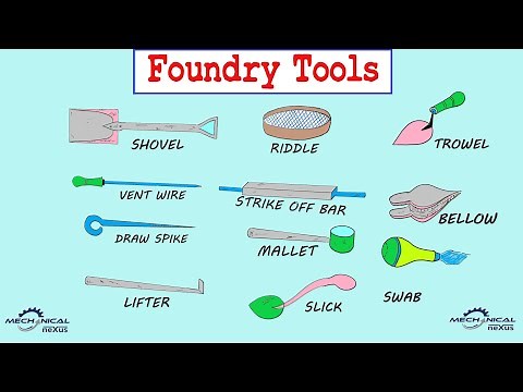 FOUNDRY TOOLS | VENT WIRE | STRIKE OFF BAR | DRAW SPIKE | LIFTER | SLICKS | SWAB | TROWEL | SHOVEL
