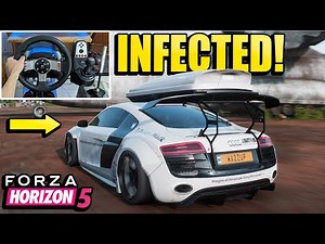 Playing Infected in Forza Horizon 5 Logitech G27 + Wheel Cam W/ Friends #18