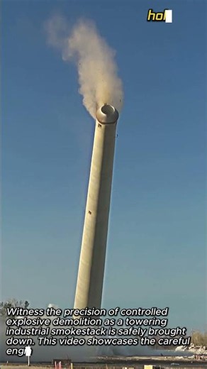 Watch This Massive Tower Collapse With Pinpoint Accuracy #worker #process #demolition #engineering