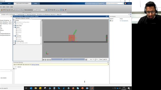 Spring-Mass System Modeling Simscape Multibody