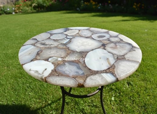 Polished Agate Stone Coffee Table – Luxury Interior Centerpiece Handmade Table - Etsy