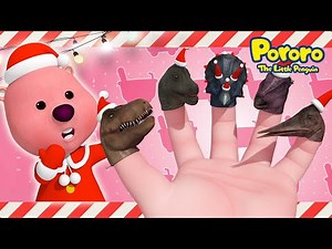 Santa Dinosaurs Family🎁 | Finger Family + | Christmas Song for Kids | Pororo Nursery Rhymes