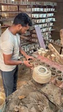 How tea *kulhads* (clay cups) are made in a factory.