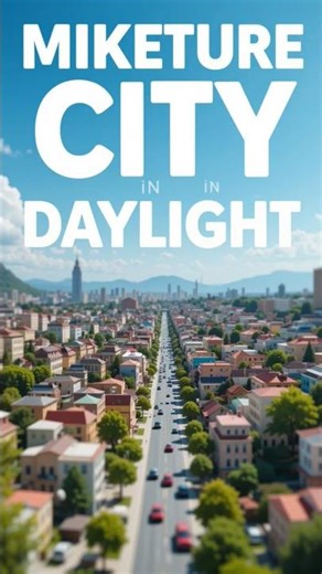 Miniature City Model in Daylight | Ultra Realistic Small Town #shorts