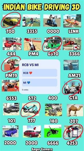 Real code 💥 Indian bike driving 3d all new cheat code #indianbikedriving3d #shorts #rcbians #cskfans