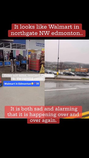 It looks like the Walmart on northgate mall NW edmonton, we shopped there mostly because it is near our place , this is from last winter based on the comments, it is sad and annoying that it is still happening over and over again in most big cities 🇨🇦 🌆 #CanadaNews #RetailTheft #Shoplifting #CanadianStores #SmallBusiness #SadReality #AnnoyingTruth | Espiritu Garduque Jo-Anne