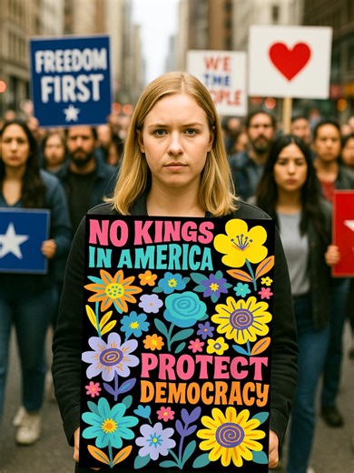 No Kings in America Protest Sign: Social Justice, Anti-trump Sign, March 28 Protest Poster, Protect Democracy - Etsy