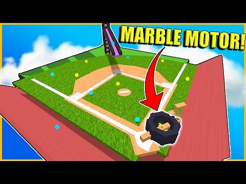 Making Marble Baseball Using A Custom Marble Motor! - Marble World Gameplay