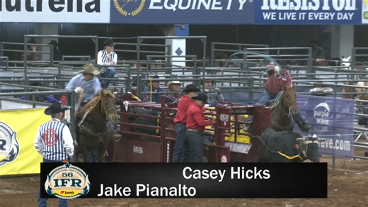 Casey Hicks and Jake Pianalto make the magic in the Lazy E Arena and earn a 5.4 seconds in round three. 💪 | International Professional Rodeo Association