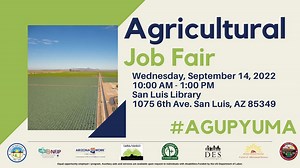 Agricultural job fair happening on Sept. 14