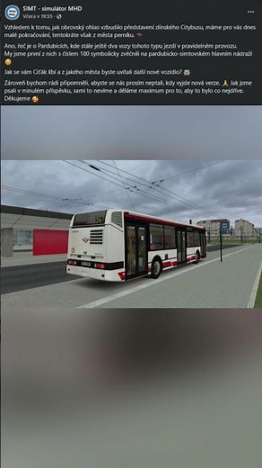 Simt Simulator - Citybus DPMP 180 - Info z oficiálního FB - 1.3.2026