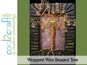How to Make Wire Wrapped Beaded Tree Wall Art by Candace Jedrowicz