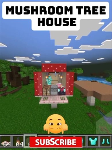 minecraft mushroom tree House #minecraft #shorts #house