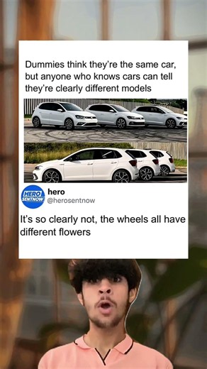 Dummies think they're the same car, but anyone who knows cars can tell they're clearly different
