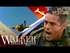 Walker, Texas Ranger | Walker Jumps Out Of Plane To Save Soldier (ft. Raymond Cruz) | Wild Westerns
