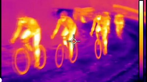Discovered by a thermo camera that a motor is illegally built into the bicycle frame