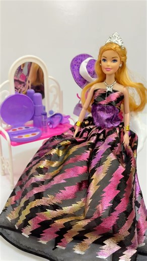 satisfying with unboxing video miniature dress purple make up mini collection 💄🎀