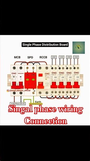 singal phase distribution connection #singal phase MCB connection # MCB connection