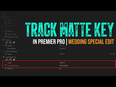 Track Matte Key in Premier Pro | Wedding Special Edit #premierepro #adobephoto