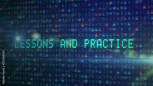 Lesson and practice, background for your presentation with captions