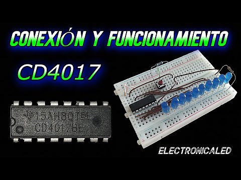 Connection and Operation of the CD4017 integrated circuit.