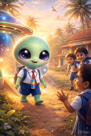 Alien # School joining # viral # shorts#AI